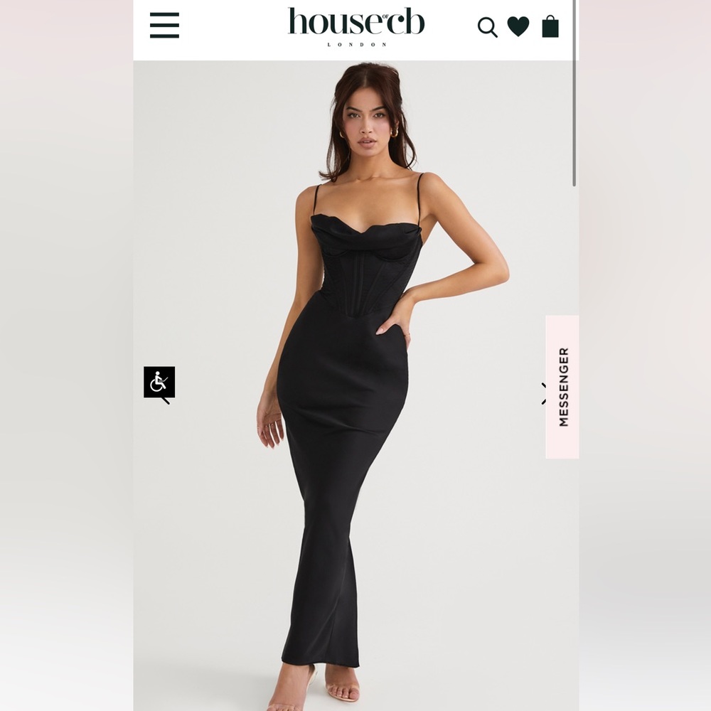 House of cb Charmaine corset maxi dress size L